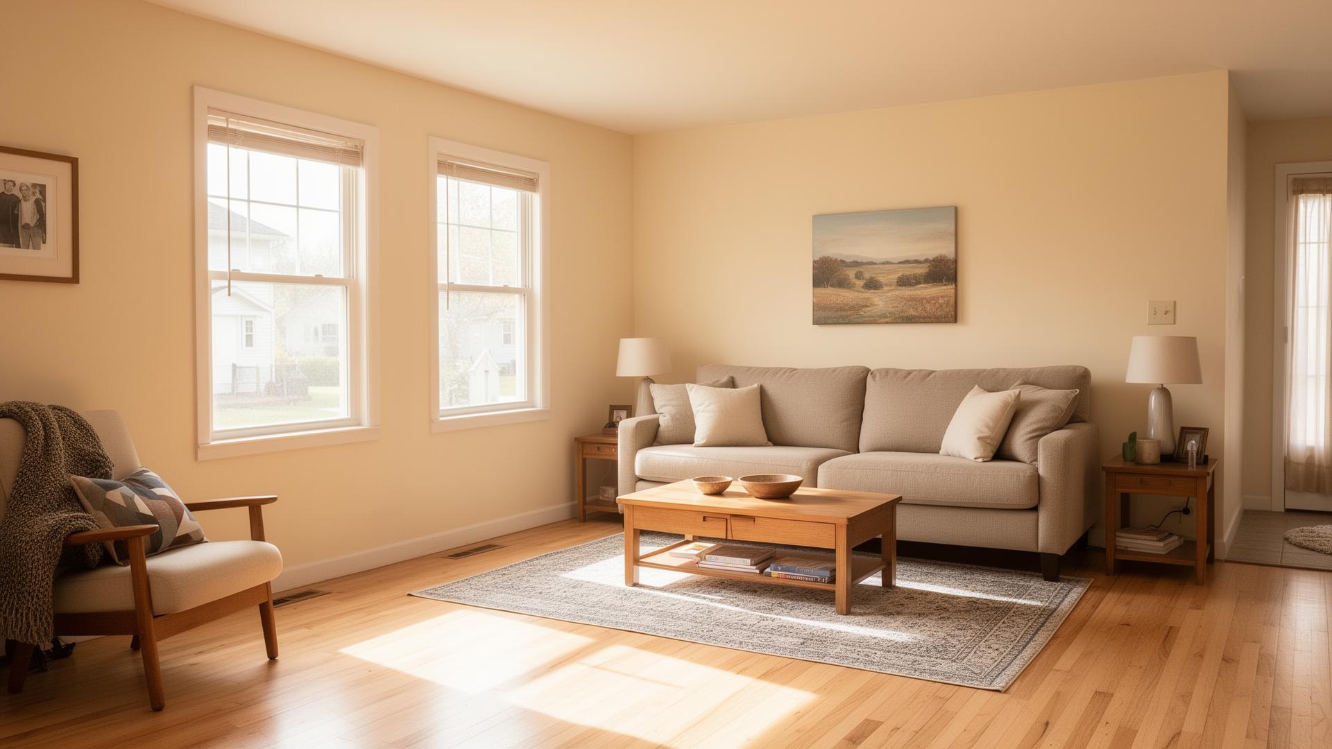 Bright, lived-in interior of a modest Colorado home